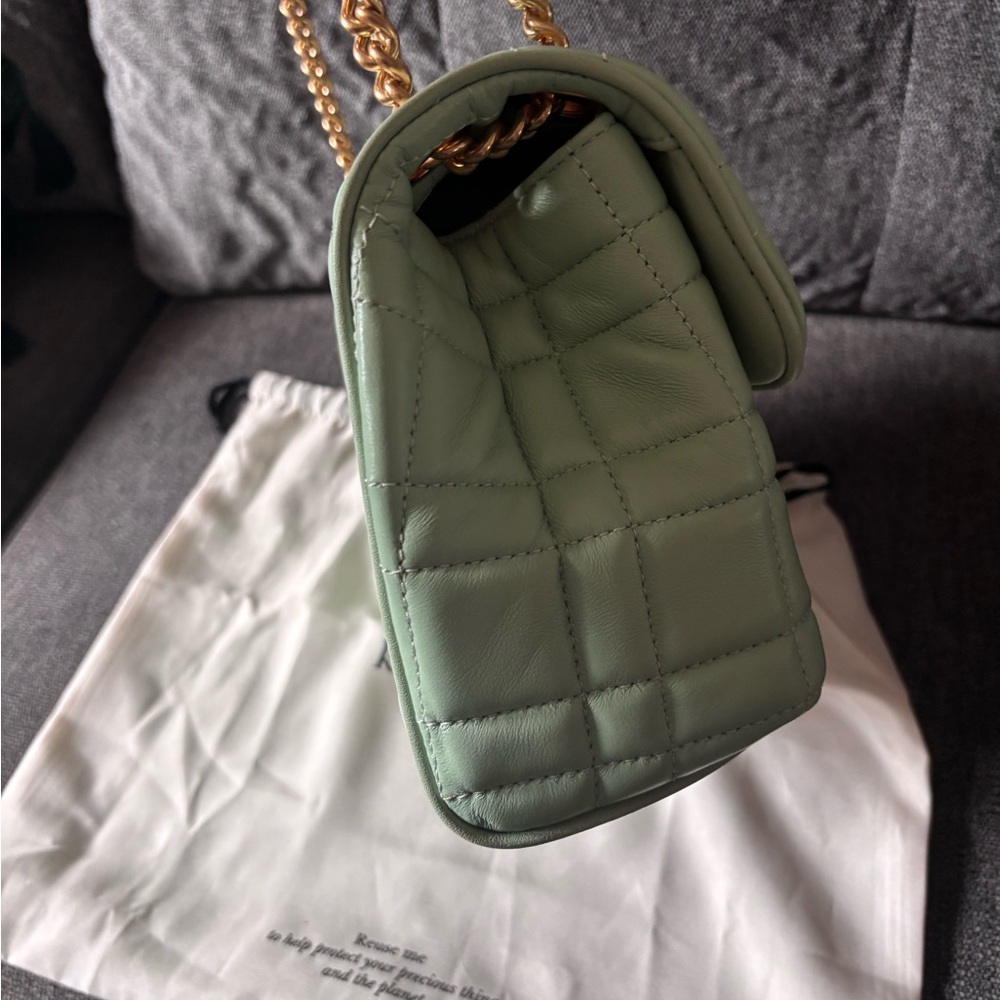 Kate Spade Mint Quilted Shoulder Bag with Gold Chain - Picture 8 of 9